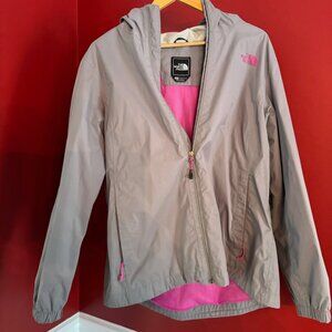 The North Face Womens HyVent Gray & Pink Hooded Jacket